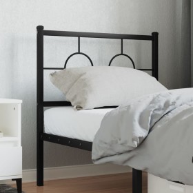 vidaXL Kopfteil Metall Schwarz 80 cm