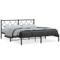 vidaXL Bettgestell mit Kopfteil Metall Schwarz 180x200 cm vidaXL Bettgestell mit Kopfteil Metall Schwarz 180x200 cm