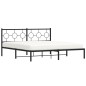 vidaXL Bettgestell mit Kopfteil Metall Schwarz 180x200 cm vidaXL Bettgestell mit Kopfteil Metall Schwarz 180x200 cm