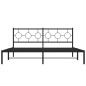 vidaXL Bettgestell mit Kopfteil Metall Schwarz 180x200 cm vidaXL Bettgestell mit Kopfteil Metall Schwarz 180x200 cm