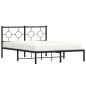 vidaXL Bettgestell mit Kopfteil Metall Schwarz 140x190 cm vidaXL Bettgestell mit Kopfteil Metall Schwarz 140x190 cm