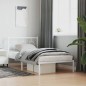 vidaXL Bettgestell mit Kopfteil Metall Weiß 100x200 cm vidaXL Bettgestell mit Kopfteil Metall Weiß 100x200 cm