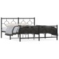 vidaXL Bettgestell mit Kopf- und Fußteil Metall Schwarz 160x200 cm vidaXL Bettgestell mit Kopf- und Fußteil Metall Schwarz 160x200 cm