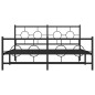 vidaXL Bettgestell mit Kopf- und Fußteil Metall Schwarz 160x200 cm vidaXL Bettgestell mit Kopf- und Fußteil Metall Schwarz 160x200 cm