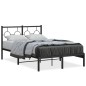 vidaXL Bettgestell mit Kopfteil Metall Schwarz 120x200 cm vidaXL Bettgestell mit Kopfteil Metall Schwarz 120x200 cm