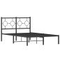 vidaXL Bettgestell mit Kopfteil Metall Schwarz 120x200 cm vidaXL Bettgestell mit Kopfteil Metall Schwarz 120x200 cm