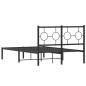 vidaXL Bettgestell mit Kopfteil Metall Schwarz 120x200 cm vidaXL Bettgestell mit Kopfteil Metall Schwarz 120x200 cm