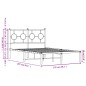 vidaXL Bettgestell mit Kopfteil Metall Schwarz 120x200 cm vidaXL Bettgestell mit Kopfteil Metall Schwarz 120x200 cm