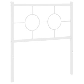 vidaXL Kopfteil Metall Weiß 80 cm