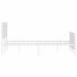 vidaXL Bettgestell mit Kopf- und Fußteil Metall Weiß 135x190 cm vidaXL Bettgestell mit Kopf- und Fußteil Metall Weiß 135x190 cm