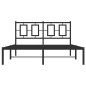 vidaXL Bettgestell mit Kopfteil Metall Schwarz 140x200 cm vidaXL Bettgestell mit Kopfteil Metall Schwarz 140x200 cm