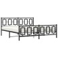 vidaXL Bettgestell mit Kopf- und Fußteil Metall Schwarz 180x200 cm vidaXL Bettgestell mit Kopf- und Fußteil Metall Schwarz 180x200 cm