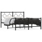 vidaXL Bettgestell mit Kopf- und Fußteil Metall Schwarz 140x200 cm vidaXL Bettgestell mit Kopf- und Fußteil Metall Schwarz 140x200 cm