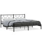 vidaXL Bettgestell mit Kopfteil Metall Schwarz 193x203 cm vidaXL Bettgestell mit Kopfteil Metall Schwarz 193x203 cm