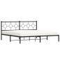 vidaXL Bettgestell mit Kopfteil Metall Schwarz 193x203 cm vidaXL Bettgestell mit Kopfteil Metall Schwarz 193x203 cm