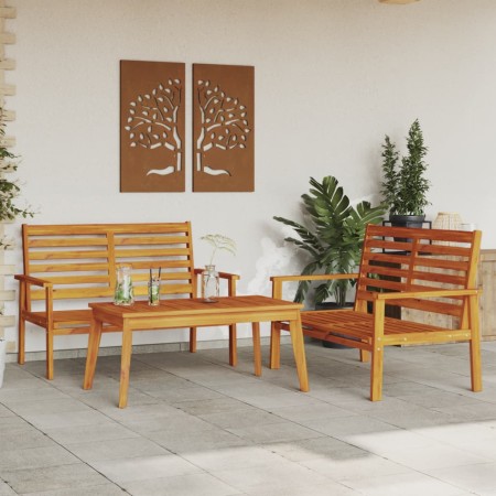 vidaXL 3-tlg. Garten-Lounge-Set Massivholz Akazie