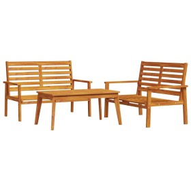 vidaXL 3-tlg. Garten-Lounge-Set Massivholz Akazie