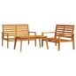 vidaXL 3-tlg. Garten-Lounge-Set Massivholz Akazie vidaXL 3-tlg. Garten-Lounge-Set Massivholz Akazie