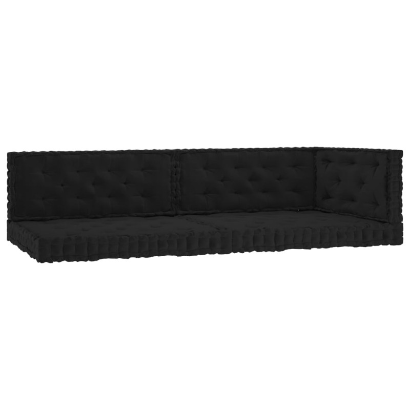 Palettenkissen 5-tlg. Schwarz Baumwolle Palettenkissen 5-tlg. Schwarz Baumwolle