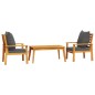 vidaXL 3-tlg. Garten-Lounge-Set mit Kissen Massivholz Akazie vidaXL 3-tlg. Garten-Lounge-Set mit Kissen Massivholz Akazie