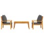 vidaXL 3-tlg. Garten-Lounge-Set mit Kissen Massivholz Akazie vidaXL 3-tlg. Garten-Lounge-Set mit Kissen Massivholz Akazie