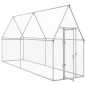 vidaXL Hühnerkäfig Silbern 400x100x190 cm Verzinkter Stahl vidaXL Hühnerkäfig Silbern 400x100x190 cm Verzinkter Stahl