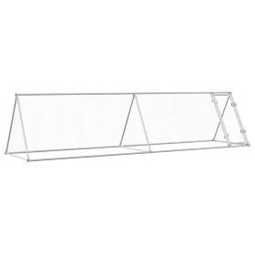 vidaXL Hühnerkäfig Silbern 400x105x91 cm Verzinkter Stahl