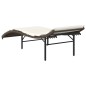 vidaXL Sonnenliege mit Kissen Braun 55x199x50 cm Poly Rattan vidaXL Sonnenliege mit Kissen Braun 55x199x50 cm Poly Rattan