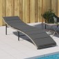 vidaXL Sonnenliege mit Kissen Hellgrau 55x199x50 cm Poly Rattan vidaXL Sonnenliege mit Kissen Hellgrau 55x199x50 cm Poly Rattan