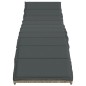 vidaXL Sonnenliege mit Kissen Hellgrau 55x199x50 cm Poly Rattan vidaXL Sonnenliege mit Kissen Hellgrau 55x199x50 cm Poly Rattan