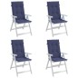 vidaXL Hochlehner-Auflagen 4 Stk. Marineblau Stoff vidaXL Hochlehner-Auflagen 4 Stk. Marineblau Stoff