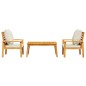 vidaXL 3-tlg. Garten-Lounge-Set mit Kissen Massivholz Akazie vidaXL 3-tlg. Garten-Lounge-Set mit Kissen Massivholz Akazie