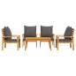 vidaXL 5-tlg. Garten-Lounge-Set mit Kissen Massivholz Akazie vidaXL 5-tlg. Garten-Lounge-Set mit Kissen Massivholz Akazie