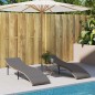 vidaXL Sonnenliege mit Kissen Beige 55x199x50 cm Poly Rattan vidaXL Sonnenliege mit Kissen Beige 55x199x50 cm Poly Rattan