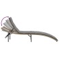 vidaXL Sonnenliege mit Kissen Beige 55x199x50 cm Poly Rattan vidaXL Sonnenliege mit Kissen Beige 55x199x50 cm Poly Rattan