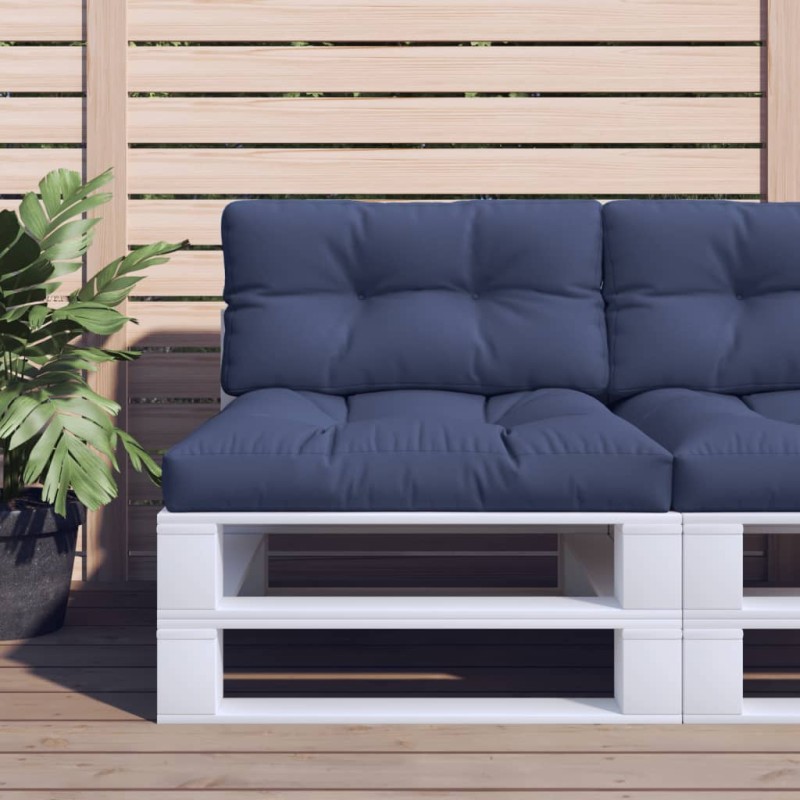 vidaXL Palettenkissen-Set Marineblau 70x40x12 cm Stoff vidaXL Palettenkissen-Set Marineblau 70x40x12 cm Stoff