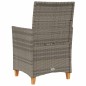 vidaXL Gartenstühle mit Kissen 2 Stk. Grau Poly Rattan Massivholz vidaXL Gartenstühle mit Kissen 2 Stk. Grau Poly Rattan Massivholz
