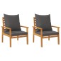 vidaXL 4-tlg. Garten-Lounge-Set mit Kissen Massivholz Akazie