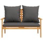 vidaXL 4-tlg. Garten-Lounge-Set mit Kissen Massivholz Akazie