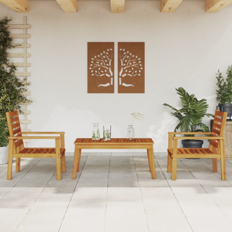 vidaXL 3-tlg. Garten-Lounge-Set Massivholz Akazie vidaXL 3-tlg. Garten-Lounge-Set Massivholz Akazie