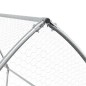 vidaXL Hühnerkäfig Silbern 400x105x182 cm Verzinkter Stahl vidaXL Hühnerkäfig Silbern 400x105x182 cm Verzinkter Stahl