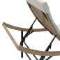 vidaXL Sonnenliege mit Kissen Beige 55x199x50 cm Poly Rattan vidaXL Sonnenliege mit Kissen Beige 55x199x50 cm Poly Rattan