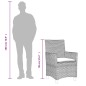 vidaXL Gartenstühle mit Kissen 2 Stk. Beige Poly Rattan Massivholz vidaXL Gartenstühle mit Kissen 2 Stk. Beige Poly Rattan Massivholz