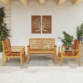 vidaXL 5-tlg. Garten-Lounge-Set Massivholz Akazie