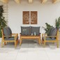 vidaXL 5-tlg. Garten-Lounge-Set mit Kissen Massivholz Akazie vidaXL 5-tlg. Garten-Lounge-Set mit Kissen Massivholz Akazie
