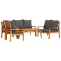 vidaXL 5-tlg. Garten-Lounge-Set mit Kissen Massivholz Akazie vidaXL 5-tlg. Garten-Lounge-Set mit Kissen Massivholz Akazie