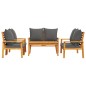 vidaXL 5-tlg. Garten-Lounge-Set mit Kissen Massivholz Akazie vidaXL 5-tlg. Garten-Lounge-Set mit Kissen Massivholz Akazie