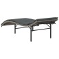vidaXL Sonnenliege mit Kissen Grau 55x199x50 cm Poly Rattan vidaXL Sonnenliege mit Kissen Grau 55x199x50 cm Poly Rattan