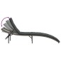 vidaXL Sonnenliege mit Kissen Grau 55x199x50 cm Poly Rattan vidaXL Sonnenliege mit Kissen Grau 55x199x50 cm Poly Rattan