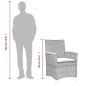 vidaXL Gartenstühle mit Kissen 2 Stk. Grau Poly Rattan Massivholz vidaXL Gartenstühle mit Kissen 2 Stk. Grau Poly Rattan Massivholz